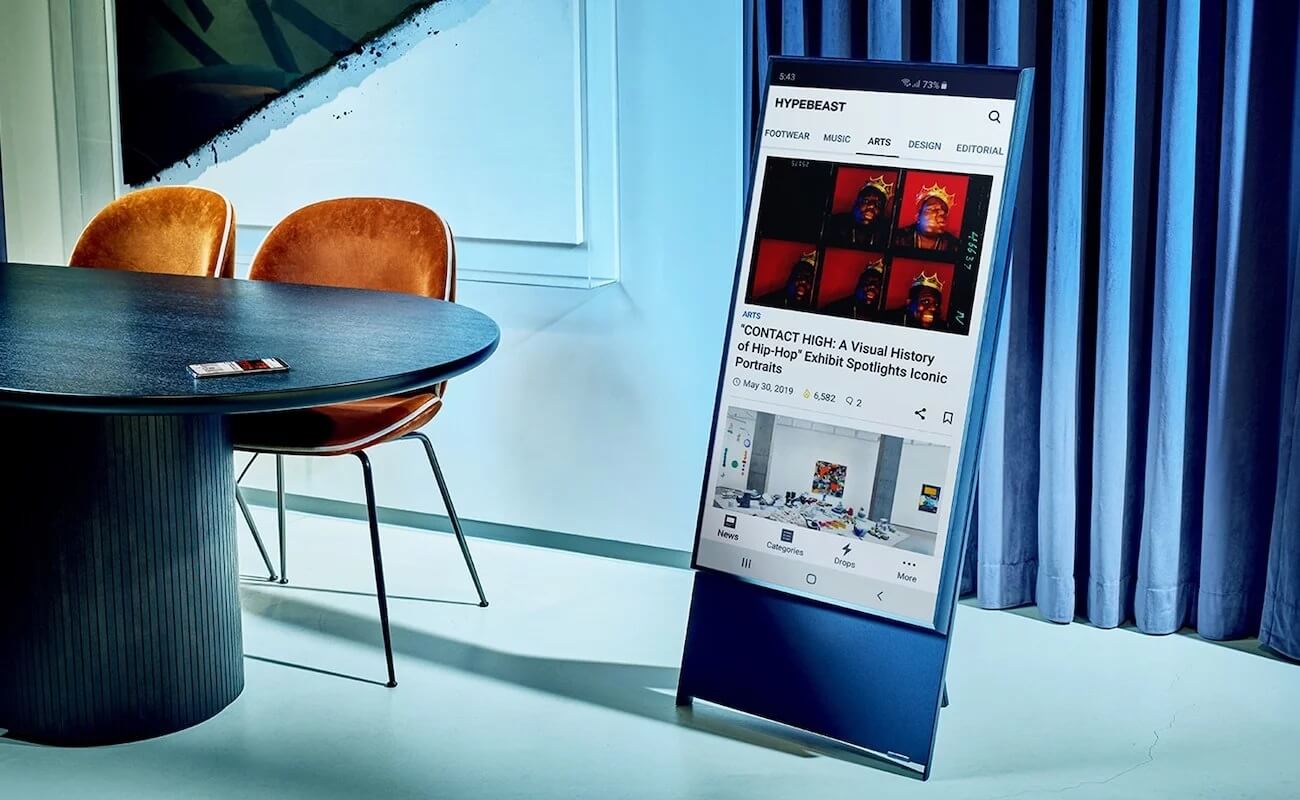 Samsung The Sero: טלוויזיה שמסתובבת עם התוכן שלך