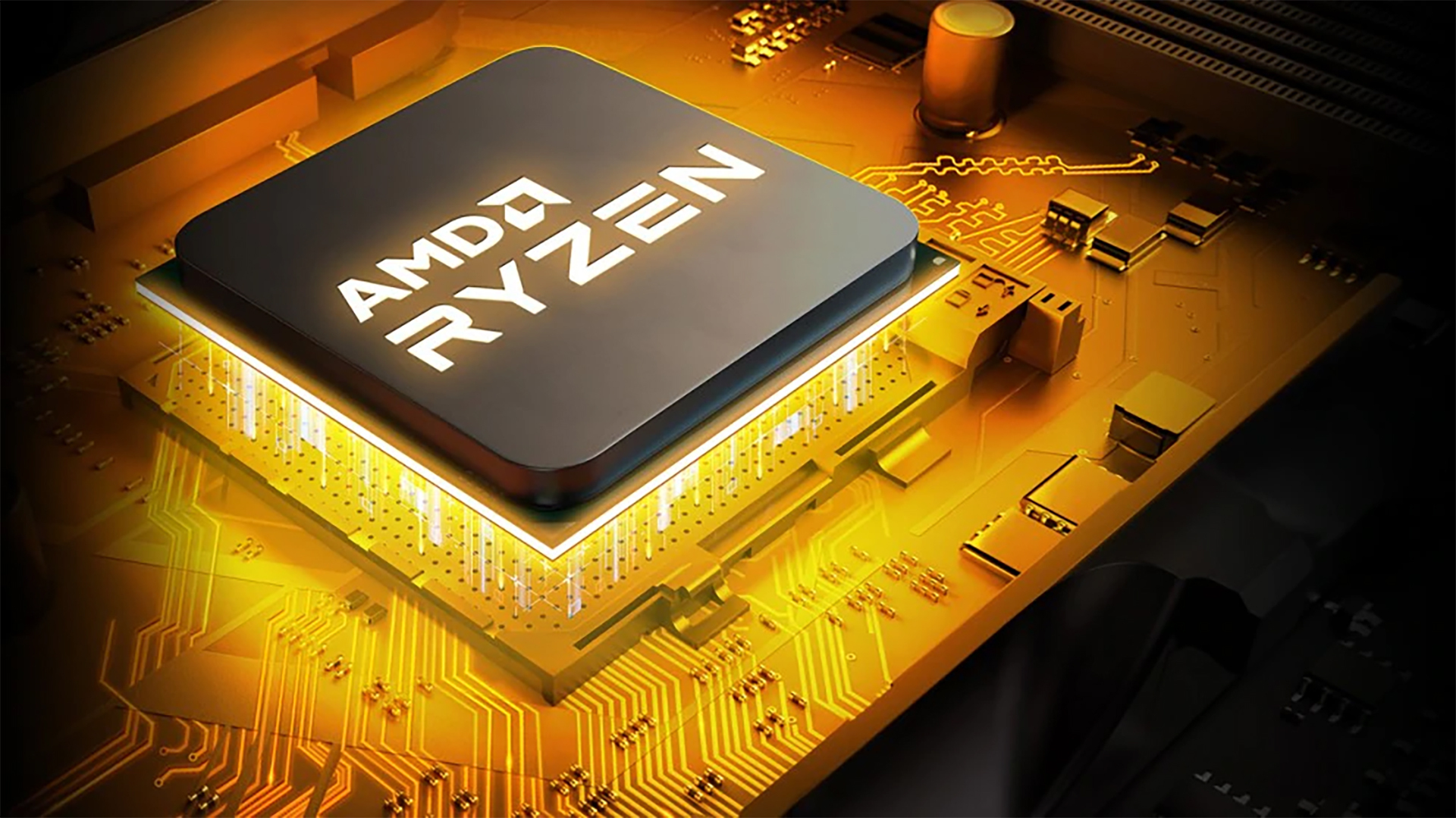 Processeur de jeu AMD PC sur le tableau d'affichage en Israël