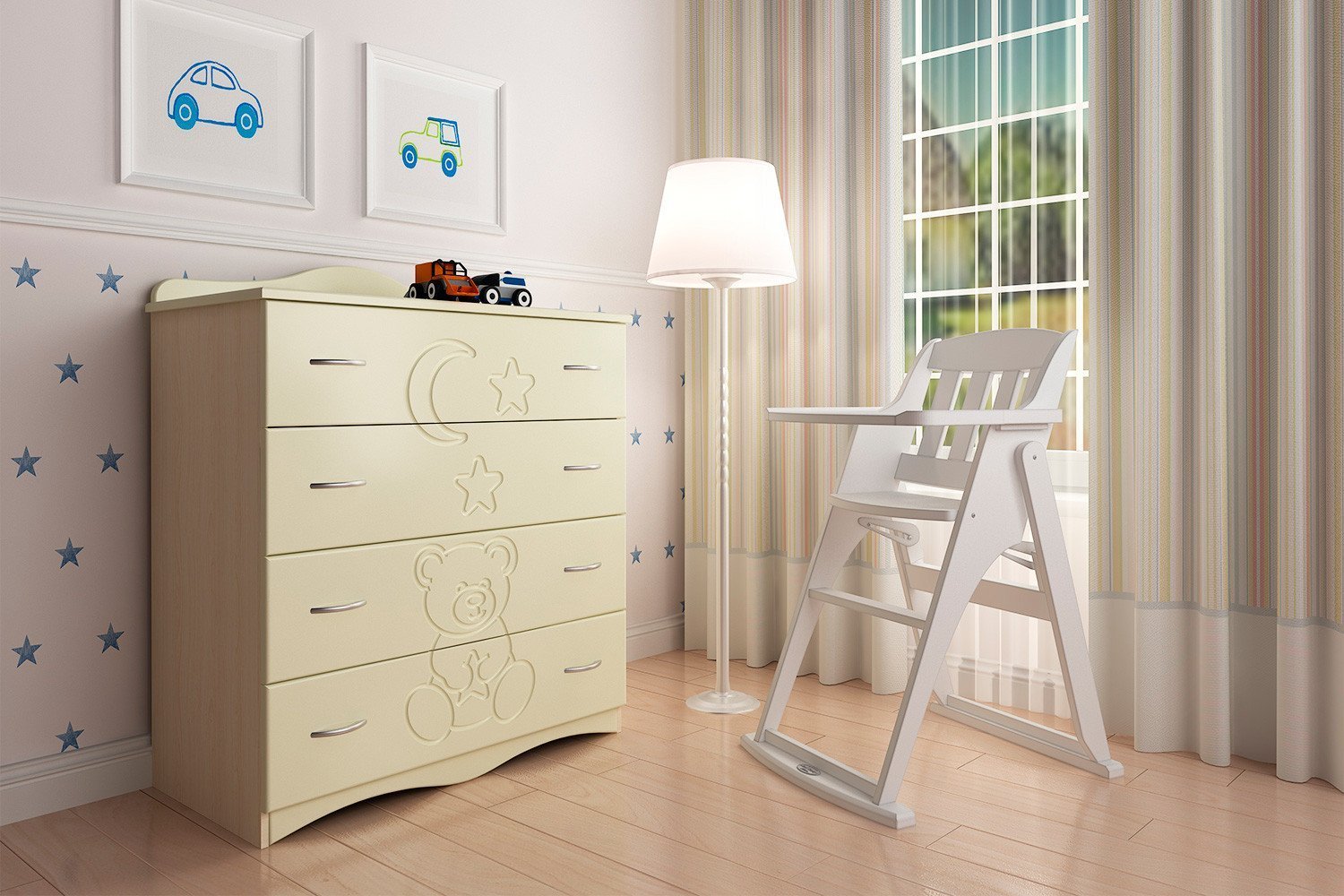 How to choose and buy on a bulletin board in Israel: children's dressers with a playful design.