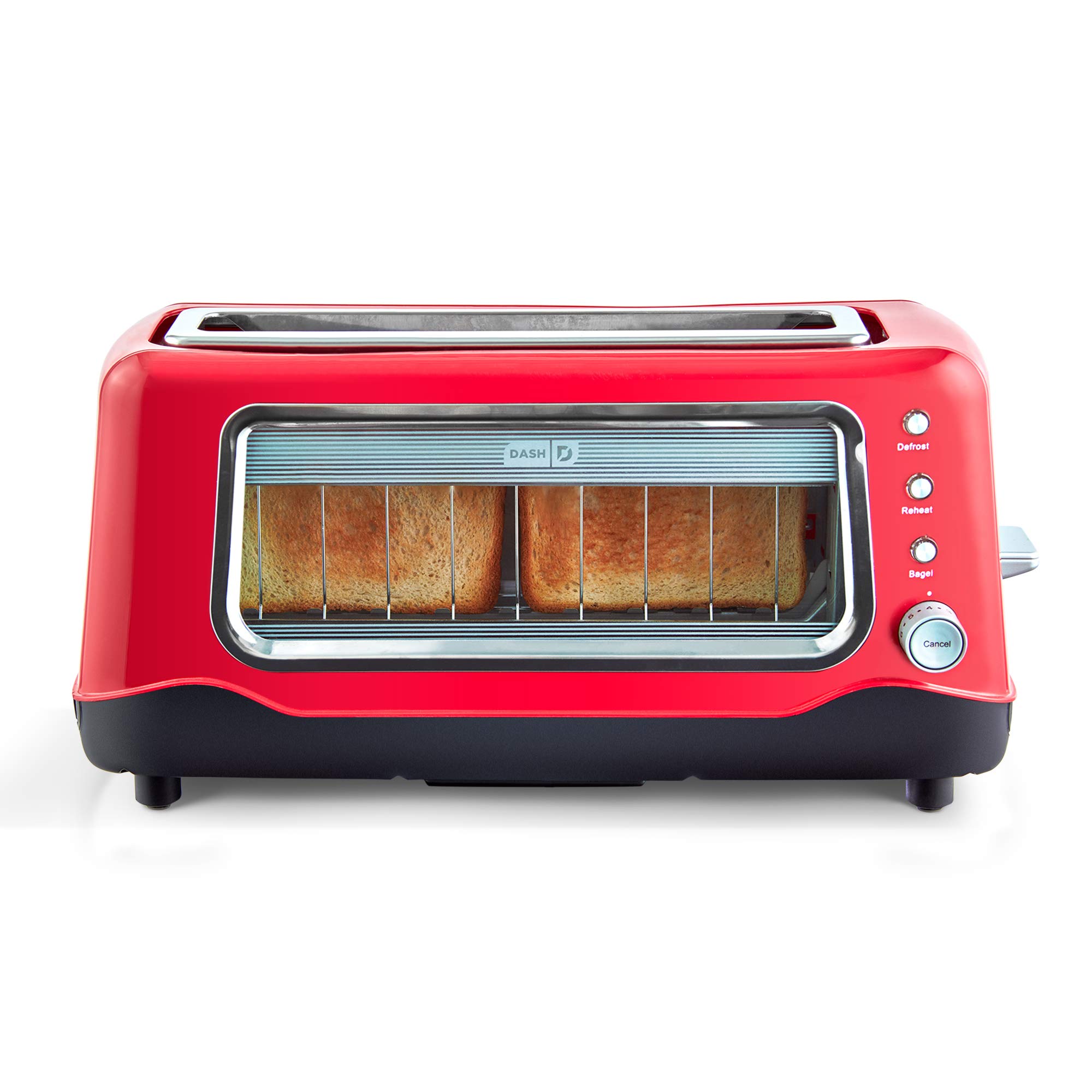 Dash Clear View Toaster: Transparent Window for Monitoring Toasting Progress
