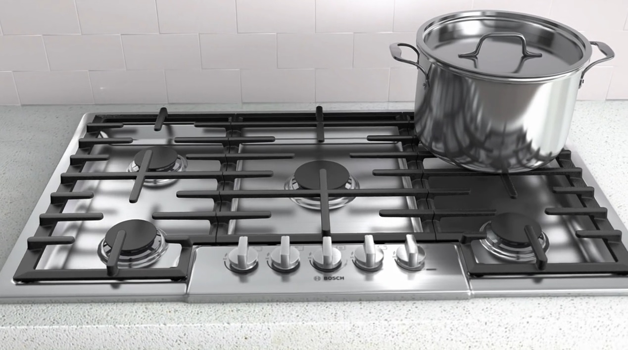 Nettoyage sans effort : Simplifier l'entretien avec la table de cuisson à gaz Bosch NGM5655UC avec brûleurs scellés