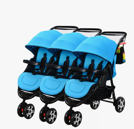 Triple strollers for twins: Specially designed models for simultaneous comfort