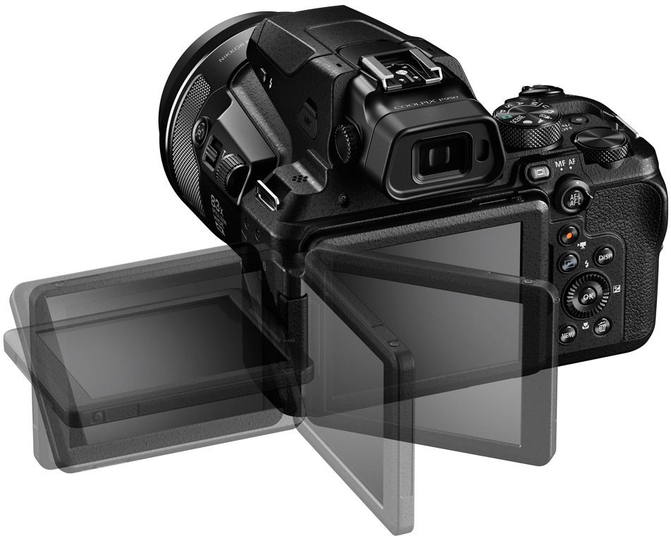 Compact cameras with hinged screens
