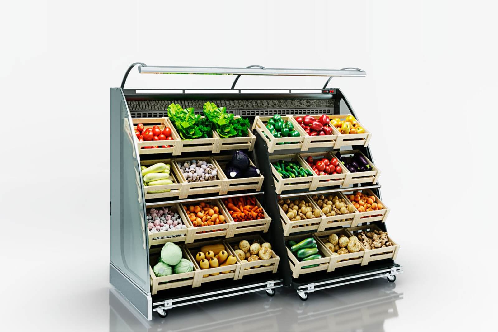 Buy refrigerating and freezing units for a farm produce store.