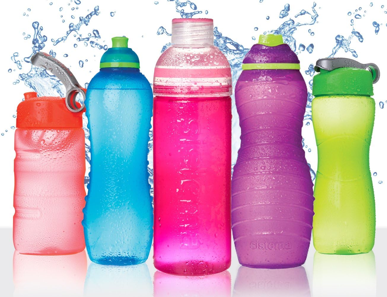 زجاجات مياه قابلة لإعادة الاستخدام وحاويات غداء صديقة للبيئة